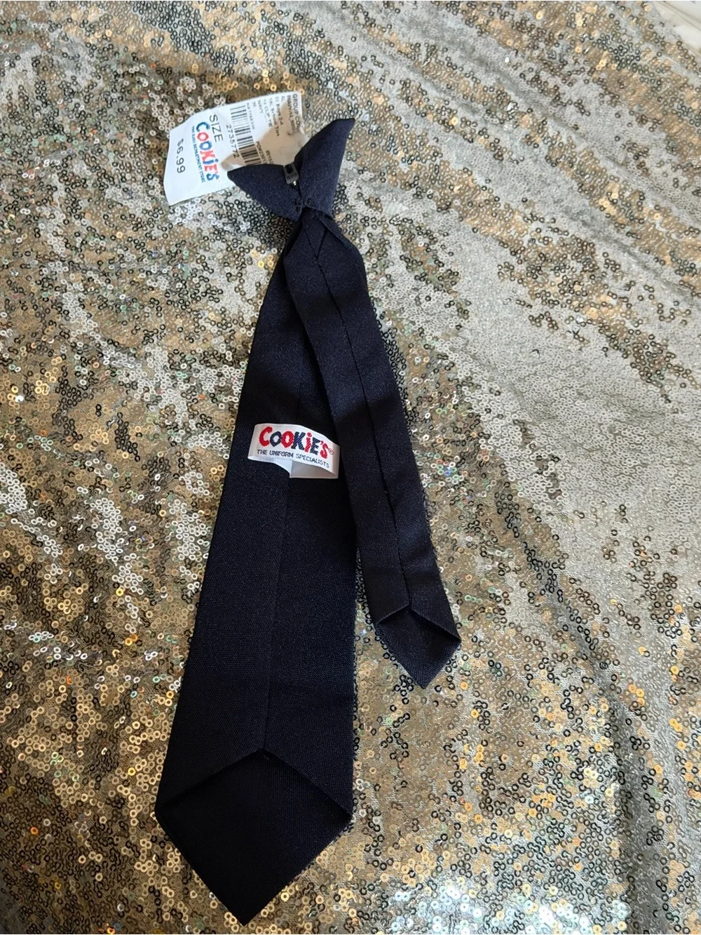 Cookies Uniform Boys Navy Blue Clip On Tie